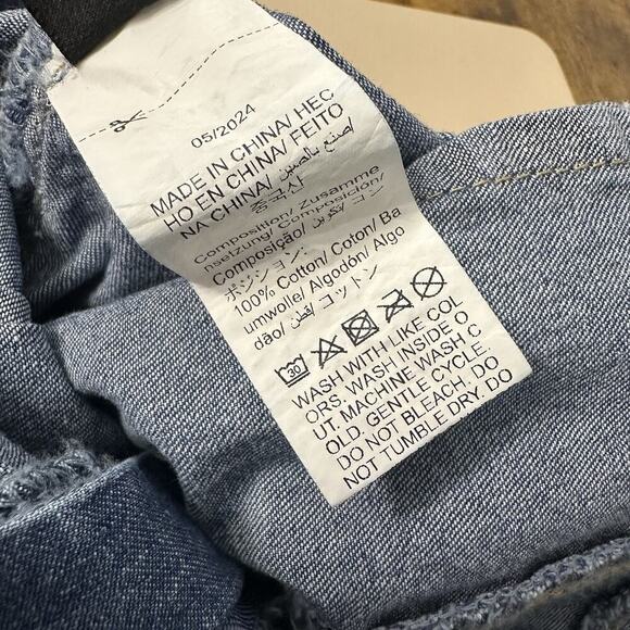 Y2K Denim Wide Leg Jumpsuit Womens M Blue Spaghetti Strap Back Zipper Pockets - Picture 12 of 14